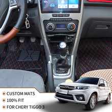 Flash mat leather car floor mats for Chery Tiggo 3 2014 2015 2016 2017 2018 2019 2020 Custom foot Pads automobile carpet cover 2024 - compre barato