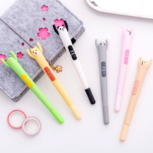 1 Pcs Cute Cartoon Animals 0.38mm Gel Pen Student Kawaii Escolar Papelaria School Writing Pens Child Gift Stationery 2024 - buy cheap