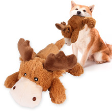 Новые плюшевые жевательные молярные скрипучие игрушки в форме животных для собак, игрушки для щенков, очищающие зубы 2024 - купить недорого