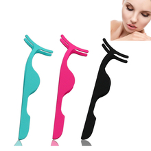 1PCS False Eyelash Tweezers Eyelash Applicator Eyelash Extension Curler Nipper Auxiliary Clip Clamp Makeup Forceps Tools 2024 - buy cheap