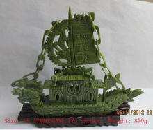South China hand-carved Taiwan jade dragon boat,Sailing -Everything goes well with symbol 2024 - buy cheap