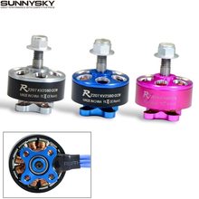 Sunnysky motor r2207, cw/ccw 1800kv, 2580kv, 3-4s, motor sem escova para fpv rc, mini drone de corrida, cor rosa 2024 - compre barato