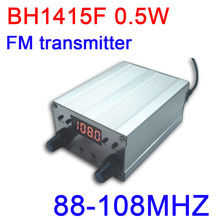 Transmissor fm estéreo 0.5w bh1415f, placa transmissora fm de 88mhz-108mhz, receptor de rádio fm, pll, áudio, frequência com display digital em led 2024 - compre barato