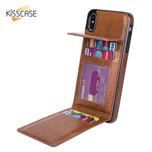 KISSCASE Retro Luxury Leather Case For iphone XS X XS Max SE Wallet Case For iPhone 6 s 7 8 plus Case With Card Holder Phone Bag 2024 - buy cheap