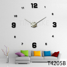 Diy 3D Wall 2018 Luxury Wall Clock Large Size Home Wall Stickers Decoration Art Clock meetting room wall clock Free shipping 2024 - buy cheap