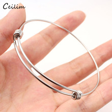 High Quality Stainless Steel Bracelets Women Kids 20pcs 50mm 65mm Adjustable Cable Wire Expandable Bangle for Jewelry DIY Making 2024 - buy cheap