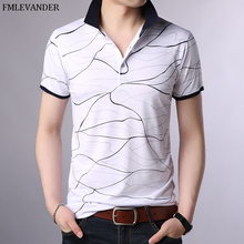 Men Business Casual Male Polo Shirt Short Sleeve High Quality Pure Cotton Casual Polo Homme 2024 - buy cheap