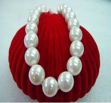 BIG 10mm AAA south sea white shell pearl necklace 18" 2024 - buy cheap