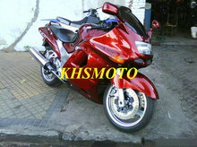 Kit de carenado rojo para moto, juego de carenado para Kawasaki ZZR1100 93-03 ZX-11 1993-2003 ZZR 1100 1993 2003 ZX11 93 97 00 01 02 03 2024 - compra barato