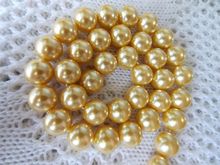 New For Necklace&Bracelet 12mm Yellow South Shell Sea Pearl Loose Beads DIY Gifts For Women Girl Jewelry Making Design 16inch 2024 - buy cheap