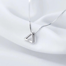 SNE106-collar de plata de ley 925 con forma de triángulo, joyería geométrica, temperamento, moda femenina 2024 - compra barato
