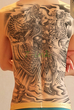 Waterproof Temporary Tattoo Sticker chinese Ancient fighter men whole back tatto Water Transfer Fake Flash tattoo for women 2024 - купить недорого