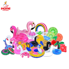 10pcs/lot inflatable drink float cup holder unicorn Donuts swan coconut tree beverage pool party toys kid bathing 2024 - buy cheap