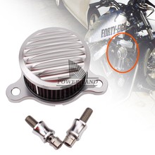 Silver  Custom Rough Crafts Air Cleaner + Intake Filter System Kits For 2004-2014 Harley Sportster 883 04-14 XL 1200 2024 - buy cheap