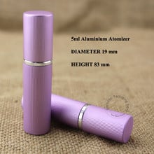 20pcs/lot Wholesale 5ml Aluminium Glass Perfume 1/6OZ Bottle Mini Atomizer Spray Container Small Women Cosmetic Liquid Packaging 2024 - buy cheap