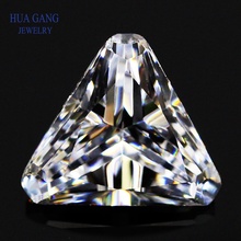 5A White Triangle Cut Corner Shape Cubic Zirconia Brilliant Cut Loose CZ Stone Synthetic Gems Beads For Jewelry Size 3x3-13x13mm 2024 - buy cheap