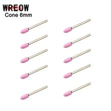 WREOW 10Pcs Mandrel Mounted Abrasive stone heads Electric Grinding Accessories Polishing Abrasive stone Wheel Rotary Power Tools 2024 - buy cheap