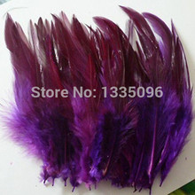 Free shipping!Hot sales 200 PCS / 4-6 '9 to 15 cm Deep purple  rooster saddle horn process feather mask sinamay hat/party 2024 - buy cheap