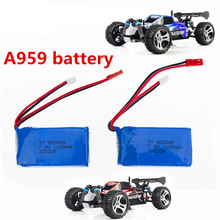 7.4V 1100mAh LiPo Battery for Wltoys A949 A959 A969 A979 K929 RC Racing Car Wilderness Truck Helicopter Airplane Boat 2Pcs/Lot 2024 - buy cheap
