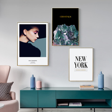 Nordic menina moda arte da parede lona cartaz e impressão pintura em tela decorativa minimalista morden imagem para sala de estar 2024 - compre barato