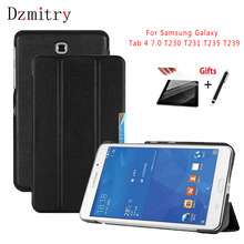 Ultra Slim Magnet Folding smart Cover for Samsung galaxy Tab 4 VE 7.0 T230 T231 T235 T239 Tablet protective Case+film+Stylus pen 2024 - buy cheap