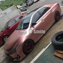 Premium Vinyl Foil Rose Gold Pearl Metal Vinyl Wrap Film For Car Styling Bubble Free Car Wrapping Film 2024 - buy cheap