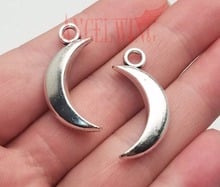 10pcs/lot--31x14mm, moon cham,Antique silver plated 3D moon charms  ,DIY supplies, Jewelry accessories 2024 - buy cheap