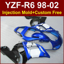 Body motorcycle fairing kit for YAMAHA YZF R6 1998 1999 2000 2001 2002 fairings YZF1000 glossy blue bodyworks YZF R6 98-02 DF6E 2024 - buy cheap