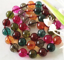 !     Fashion Style diy  Natural 10mm Multicolored Tourmaline Jewellery Necklace 18''    JT5492 2024 - buy cheap
