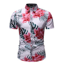 Hawaiian Shirt Clothing 2021 Summer Flower Printing Short-Sleeved Holiday Casual Loose Large Size Shirt Comfortable Casual Tops 2024 - buy cheap