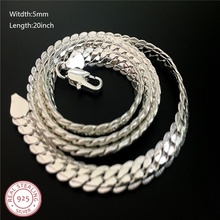 5mm Fashion Chain Necklace for women Silver Plated Necklace Pendant Men Jewelry Full Sideway Necklace Choker 2024 - buy cheap