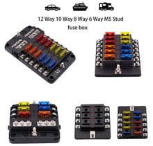 WUPP Car Fuse Box 12 Way 10 Way 8 Way 6 Way M5 Stud independent positive and negative for Auto Car Boat Marine Trike Caravan 2024 - buy cheap