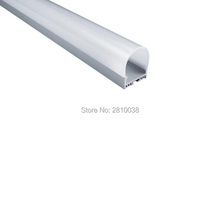 Juego de tiras led de perfil de aluminio para iluminación de pared, kit de tiras de luces led de estilo U de cobertura media redonda, 100X2M por lote 2024 - compra barato