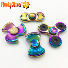 1pc Rainbow Triangle Spinner Tri-spinner Hand Spiner Multi Color Finger Gyro Top Spinner Toy For Kids Adult Colorful Boys Gifts 2024 - buy cheap