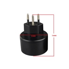 10pcs 3pin Swiss plugs to DE EU adaptor Embedded adapter converter three pin plug turn to French plugs Germany socket 2024 - buy cheap