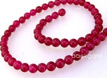 Loja de joias de pérolas exclusiva, charmoso, redondo de jade vermelho 6mm, grânulos soltos com pedras preciosas 2024 - compre barato