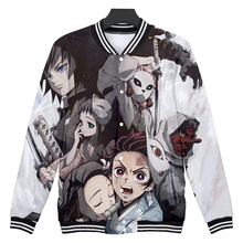 Leisure HIP HOP Japanese manga Demon Slayer Kimetsu no Yaiba 3D Baseball uniform Men/Women Harajuku Baseball Jackets clothes 2024 - buy cheap