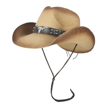 2019 Women Men Hollow Western Cowboy Hat Lady Summer Straw Sombrero Hombre Beach Cowgirl Jazz Sun Hat Wind Rope Size 57-59CM 2024 - buy cheap