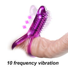Yunman-vibrador de pene doble para pareja, anillo vibrador retardante de eyaculación, estimulación sexual del clítoris 2024 - compra barato