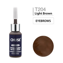 Chose-tinta de maquillaje permanente T204 marrón claro, delineador de ojos, juego de tinta de tatuaje, pigmento de Microblading de cejas profesional, 12ML, 0,4 oz 2024 - compra barato
