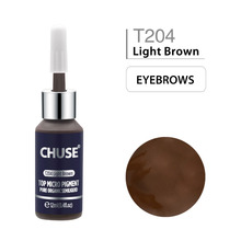 CHUSE Light Brown T204 Permanent Makeup Ink Eyeliner Tattoo Ink Set Eyebrow Microblading Pigment Professional 12ML 0.4oz 2024 - buy cheap