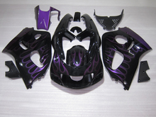 Bodywork plastic fairing kit for Suzuki GSXR750 1996-2000 purple flames black fairings set GSXR 600 96 97 98 99 00 OT20 2024 - buy cheap