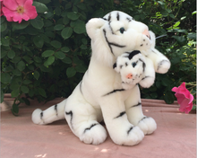 cute plush white high quality tiger toy stuffed simulation tiger doll with a baby gift about 30cm 2024 - buy cheap