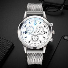 Luxury Watch Quartz Wrist men watches Stainless Steel Dial Casual Buckle Bracele Watch Round Quartz Battery Band Rubber  0515 2024 - buy cheap