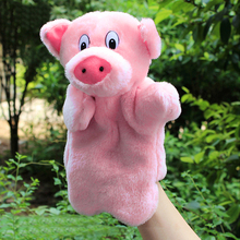 Marionetas de mano de felpa para niños, juguete suave con forma de cerdo rosa, muñecos de imitación, regalo para niños, novedad 2024 - compra barato