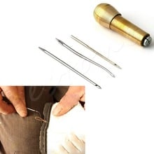 Leather Tent Canvas Sewing Awl Hand Stitcher Taper Leathercraft Needle Kit Tool 2024 - buy cheap