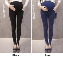 Calça jeans para maternidade, fina, nova moda outono e inverno, elástica, adereço para grávida, mulheres grávidas 2024 - compre barato