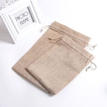 50Pcs/lot 17x23 20x30cm Vintage Drawstring Jewelry Pouch Large Size Bags Hessian Jute Burlap Jute Wedding Favor Gift Bag 2024 - buy cheap