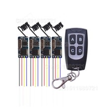 Mini comutador de controle remoto sem fio, comutador micro receptor 3.7v 4.5v 5v 6v 9v 12v com transmissor de alta tensão