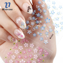 Blueness 30 Sheet Nail Stickers Beauty Floral Design Patterns Mixed Decals Transfer Tips 3D Nail Art Decorations Gift 2024 - buy cheap